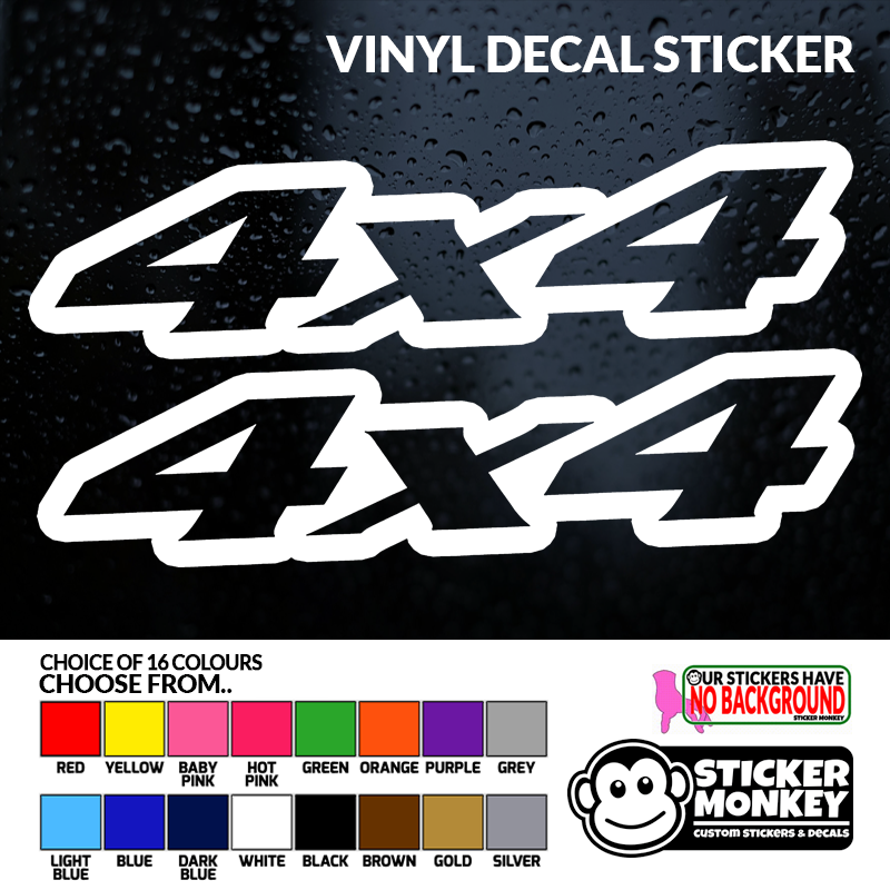 4x4 Size Stickers